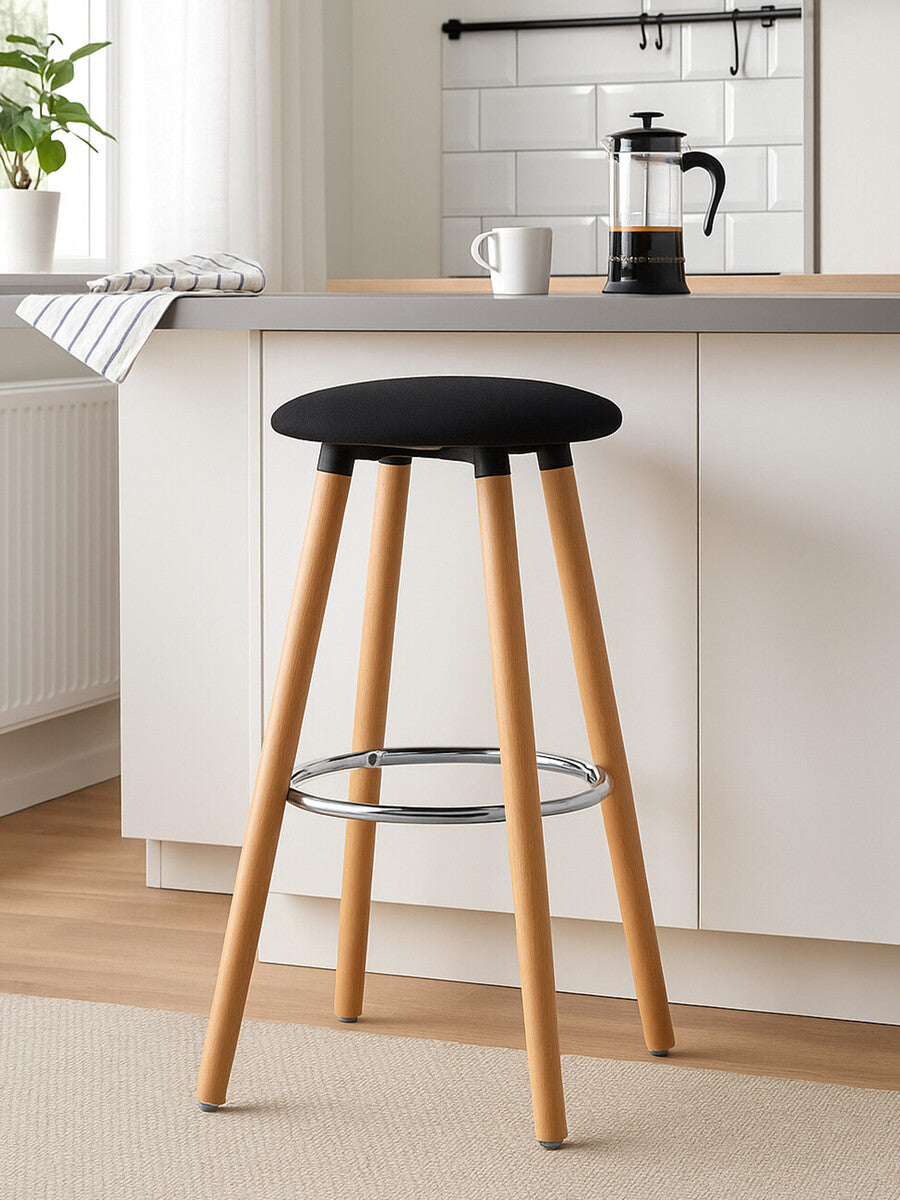 Richmond Black Round Bar Stool