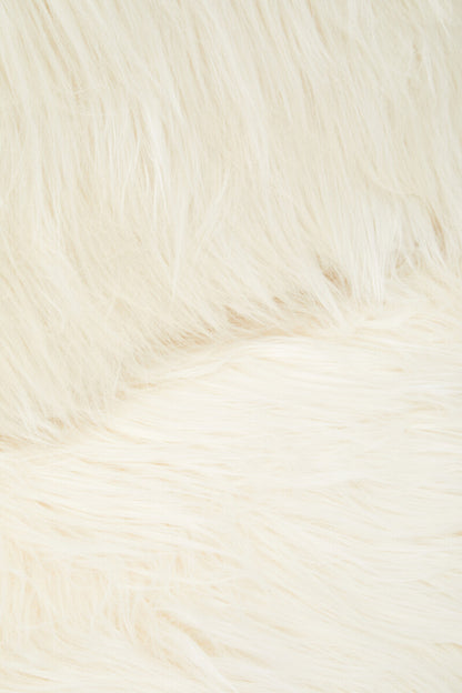 Emsworth White Faux Fur 2 Seater Sofa with Gold Legs