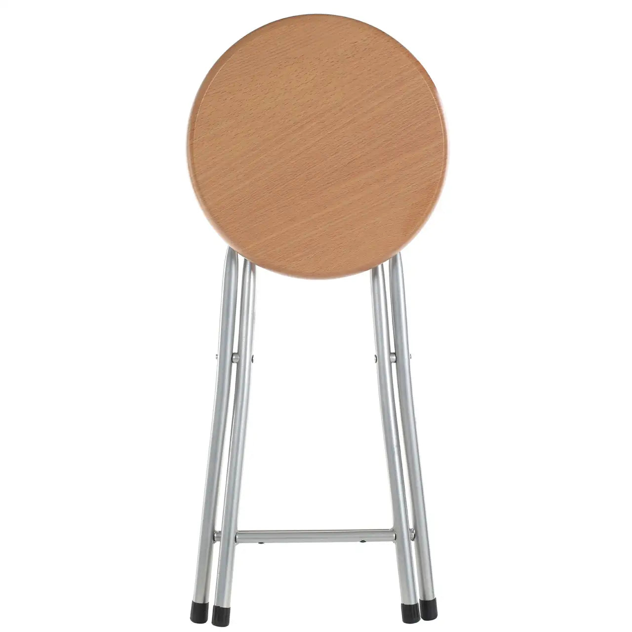 Fold Away Stool with Wood Veneer Seat