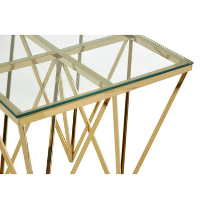 Aurora Glass and Gold Side Table