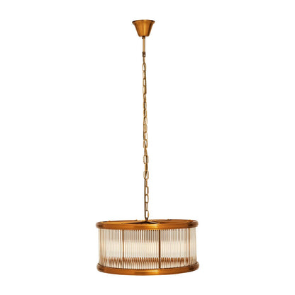 Vienna Bronze 6 Bulb Glass Pendant Light
