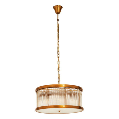 Vienna Bronze 6 Bulb Glass Pendant Light