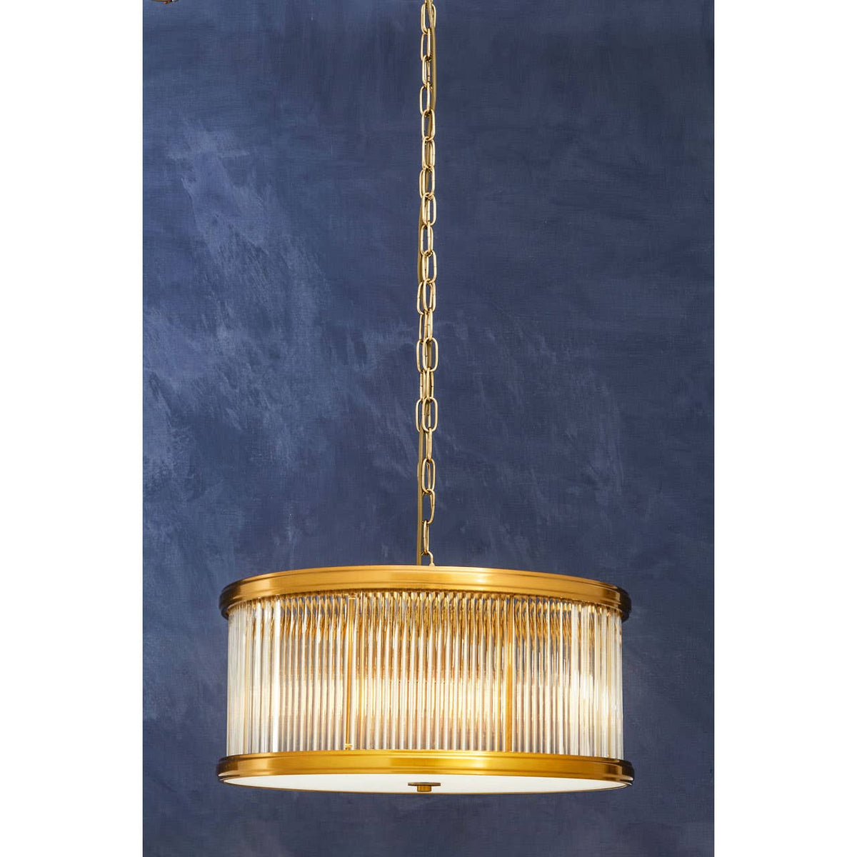 Vienna Bronze 6 Bulb Glass Pendant Light