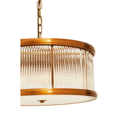 Vienna Bronze 6 Bulb Glass Pendant Light