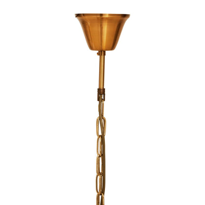 Vienna Bronze 6 Bulb Glass Pendant Light