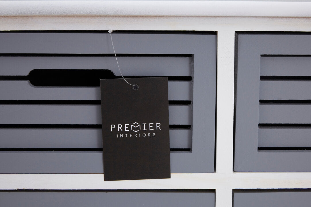 Chelsea 6 Grey Drawers Unit