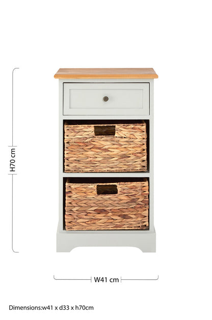 Chelsea One Drawer Two Baskets Cabinet