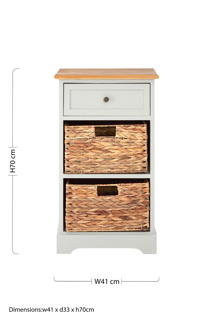 Chelsea One Drawer Two Baskets Cabinet