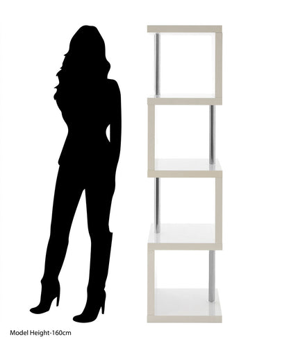 Amalfi 4 Tier White Gloss Shelf Unit