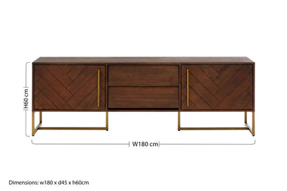 Como Acacia Wood Effect Media Unit