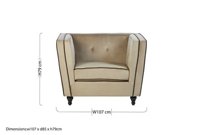 Notting Mink Velvet Chair