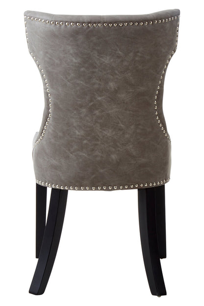 Balmoral Grey Leather Effect Dining Chair