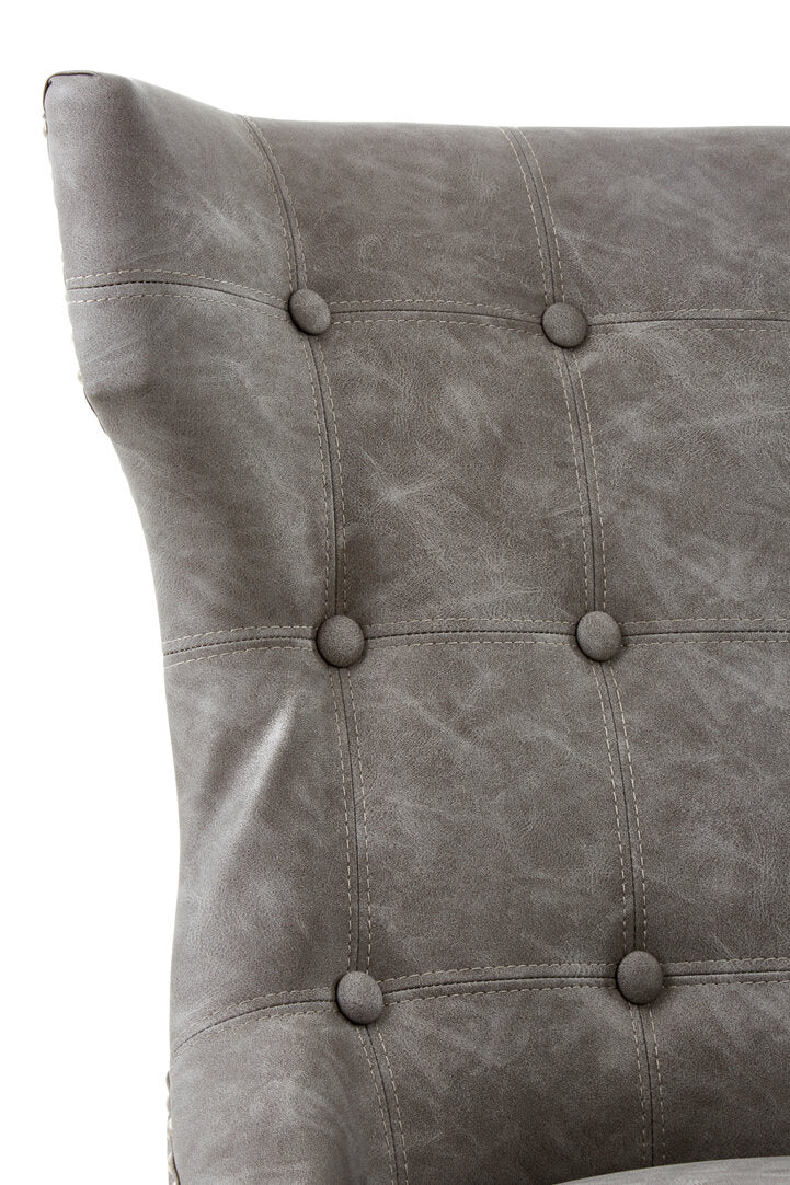 Balmoral Grey Leather Effect Dining Chair