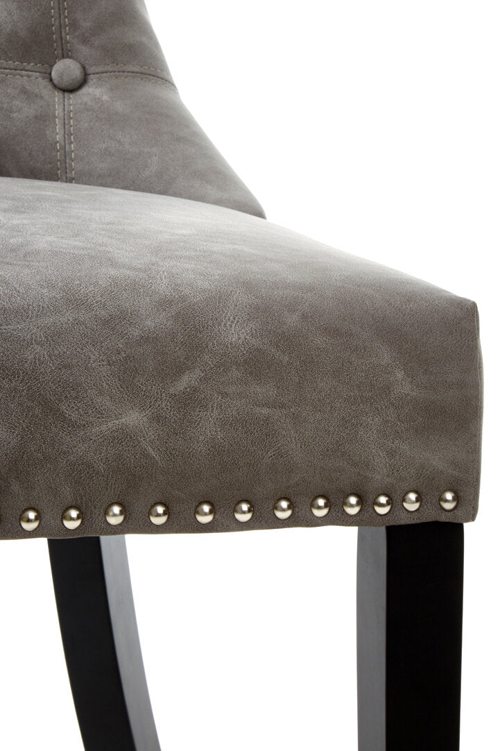 Balmoral Grey Leather Effect Dining Chair