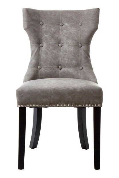 Balmoral Grey Leather Effect Dining Chair