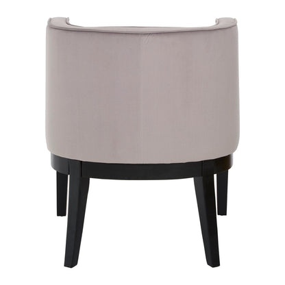 Balmoral Velvet Curved Back Chair Light Grey 