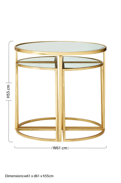 Harrogate Champagne Gold Set Of 5 Tables