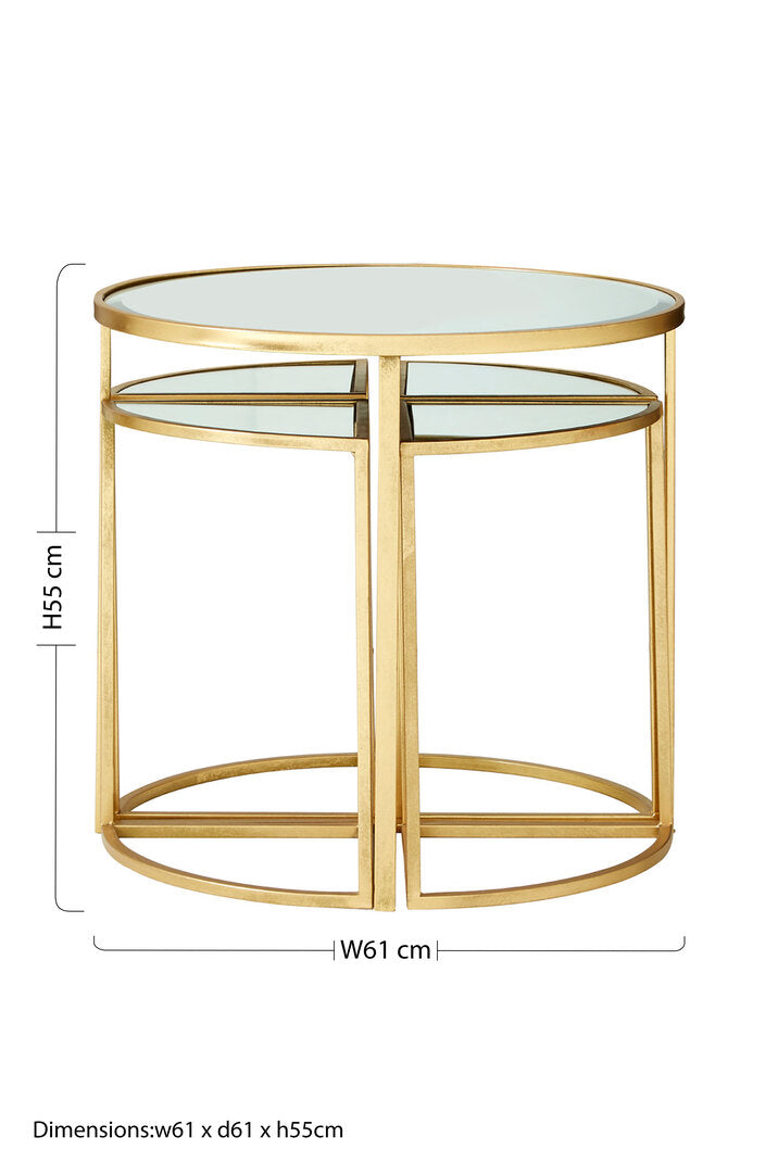 Harrogate Champagne Gold Set Of 5 Tables