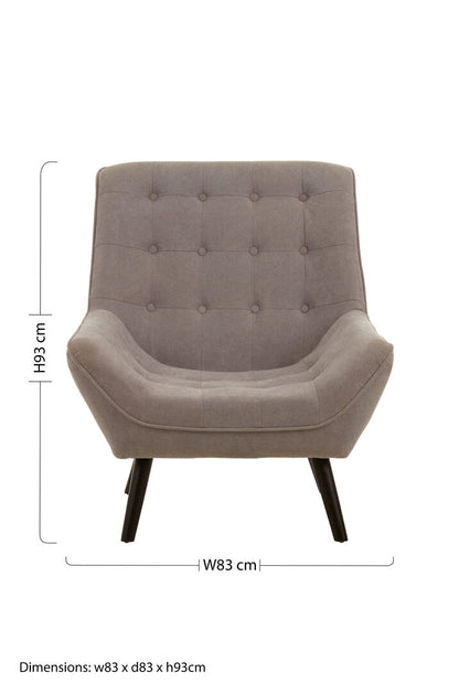 Richmond Grey Curved Chair