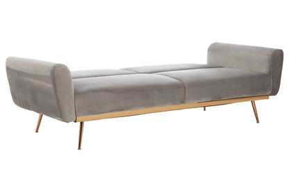 York Grey Velvet Sofa Bed