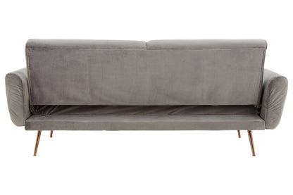 York Grey Velvet Sofa Bed