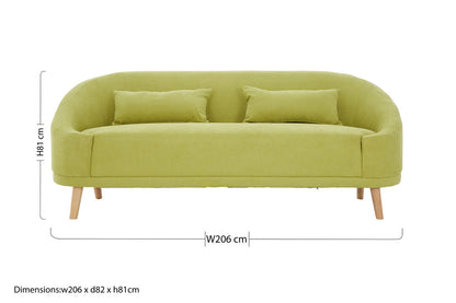 Bristol Green Linen Sofa