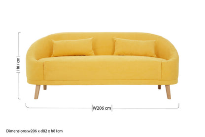 Bristol Yellow Linen Sofa