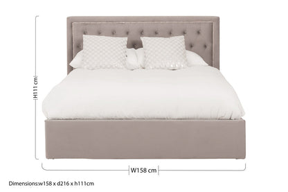 Brighton Grey Ottoman King Bed