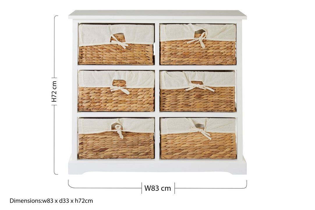 Siena 6 Seagrass Drawer Chest