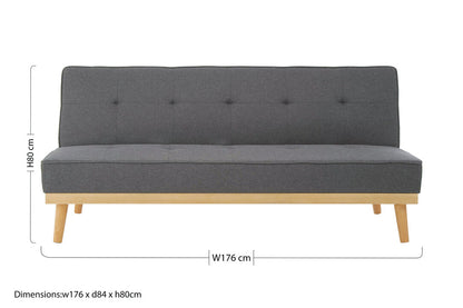 Richmond 3 Seat Grey Sofa Bed