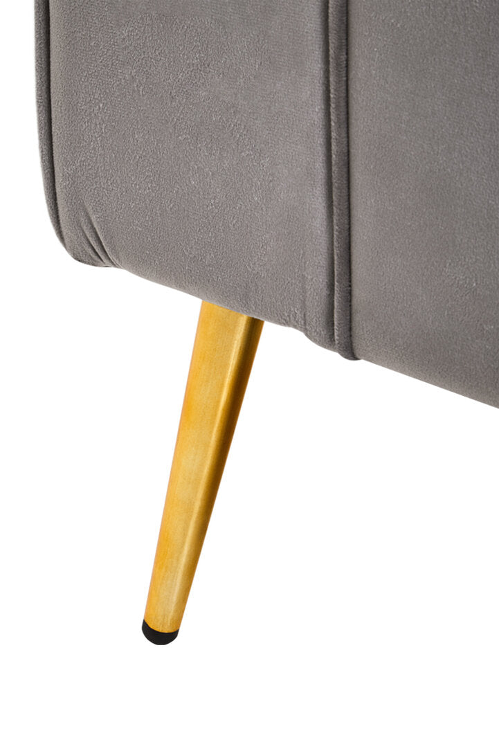 Regent Grey Velvet Ottoman Storage Bench