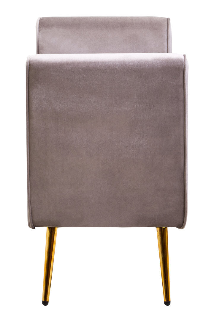 Regent Mink Velvet Ottoman Storage Bench