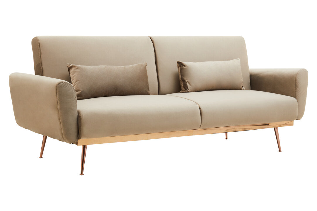 York Mink Velvet Sofa Bed