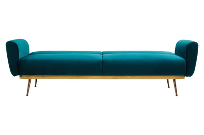 York Green Velvet Sofa Bed