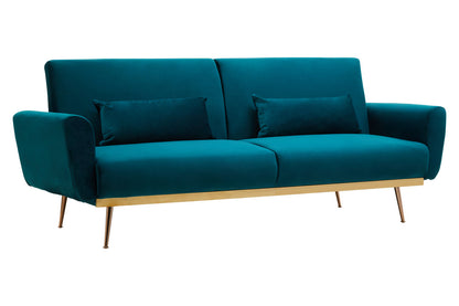 York Green Velvet Sofa Bed