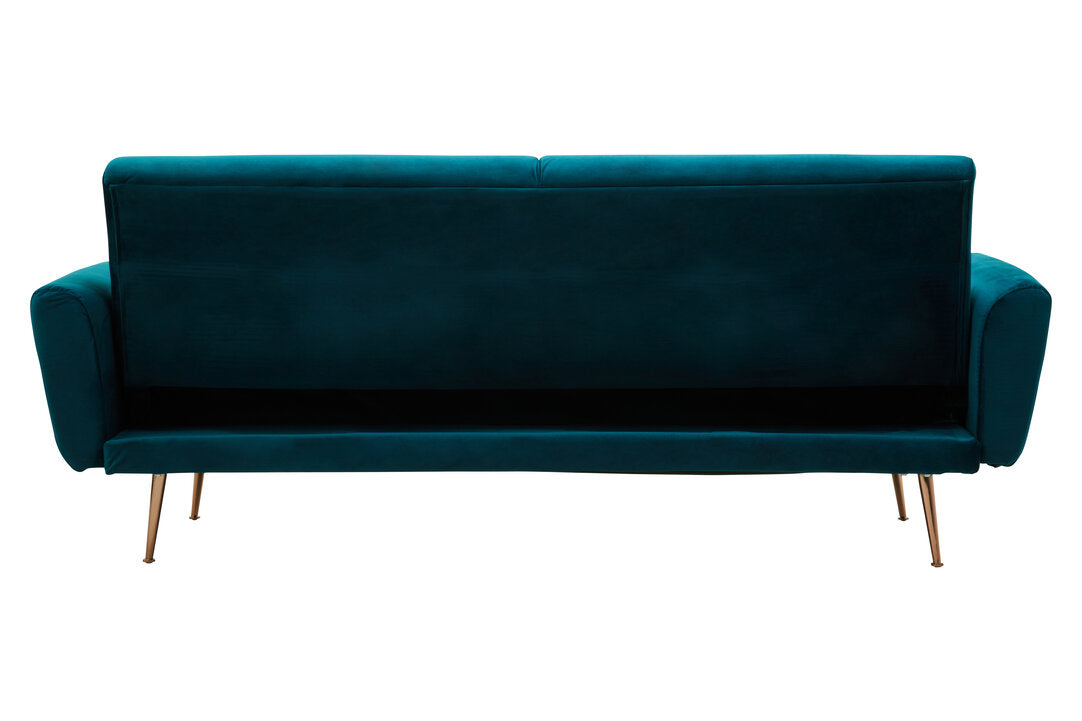 York Green Velvet Sofa Bed
