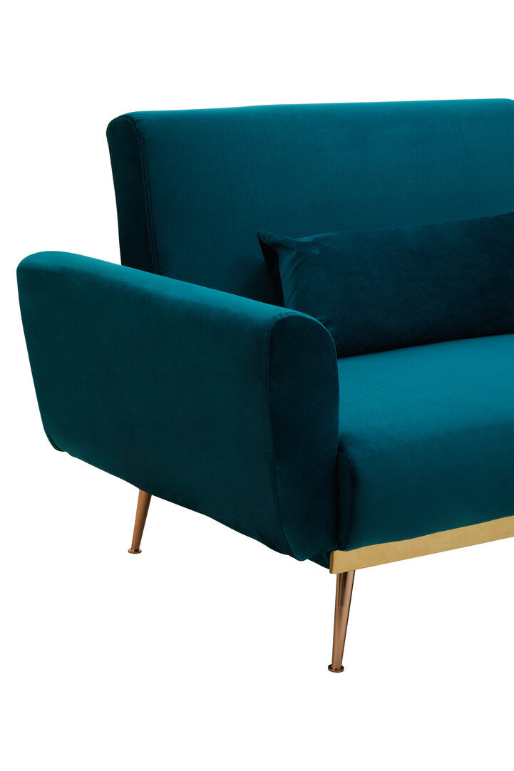 York Green Velvet Sofa Bed
