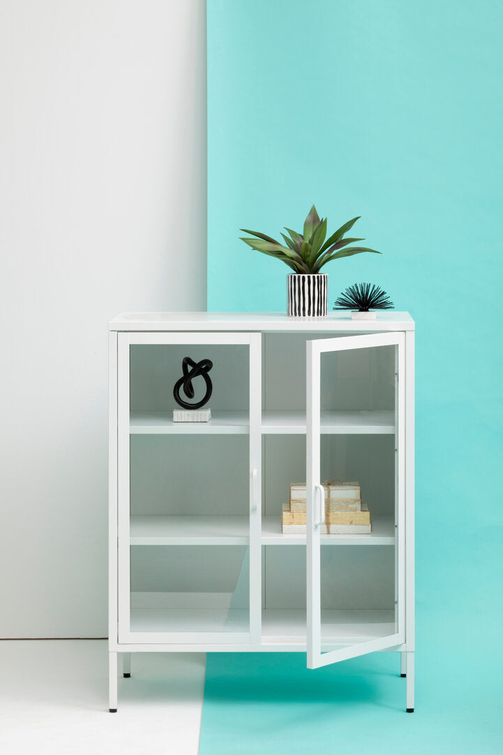 Cambridge Two Door White Metal Cabinet