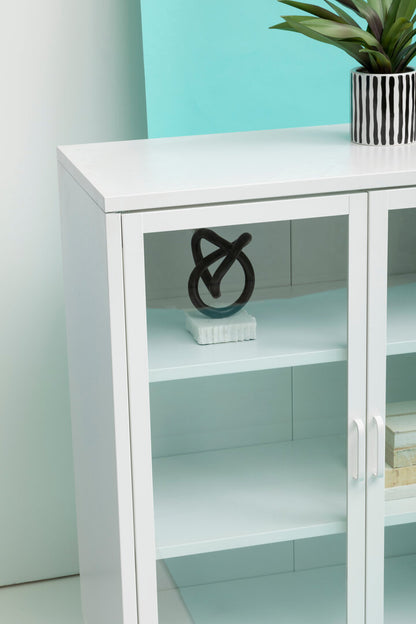 Cambridge Two Door White Metal Cabinet