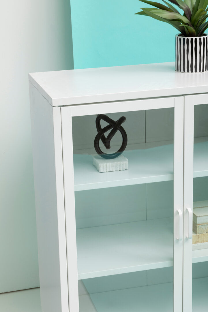 Cambridge Two Door White Metal Cabinet