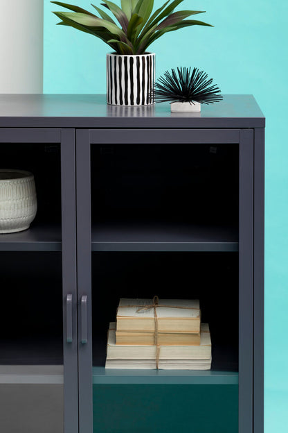 Cambridge Two Door Grey Metal Cabinet