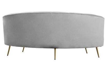 Savannah Three Seat Grey Velvet Sofa