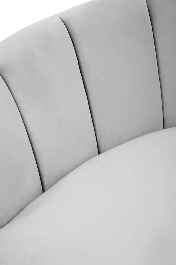 Savannah Three Seat Grey Velvet Sofa