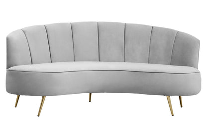 Savannah Three Seat Velvet Sofa Grey 