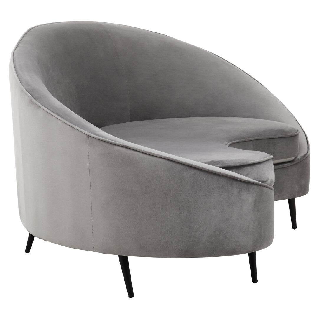 Brooklyn Three Seat Grey Velvet Sofa