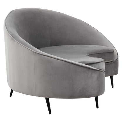 Brooklyn Three Seat Grey Velvet Sofa