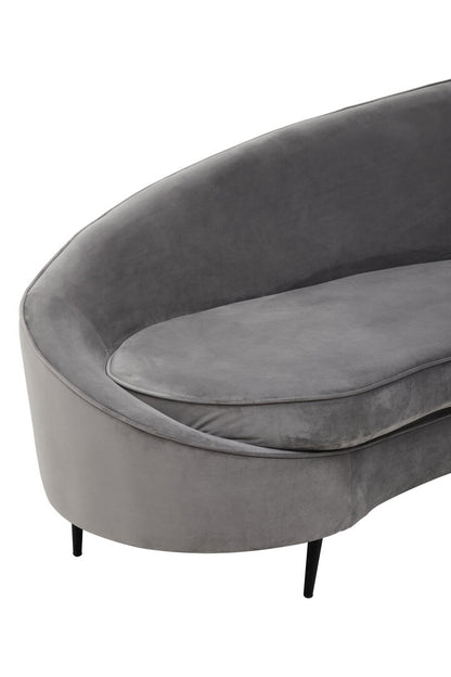 Brooklyn Three Seat Grey Velvet Sofa