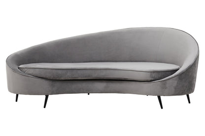 Brooklyn Three Seat Grey Velvet Sofa