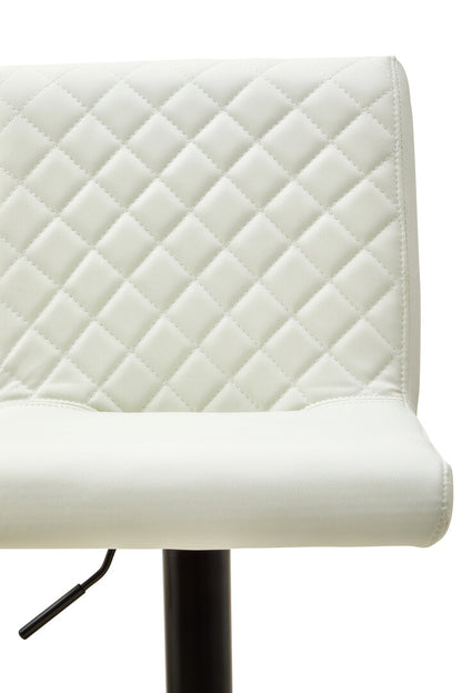 Balmoral High Back White Leather Effect Bar Chair