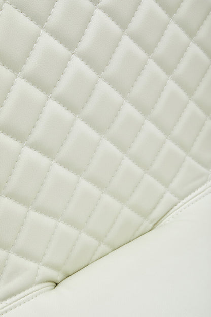 Balmoral High Back White Leather Effect Bar Chair